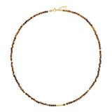 14k Gold | Tiger's Eye Eternity Beaded Necklace