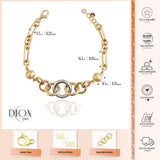 14k Gold | Multicolor Circle Link Bracelet